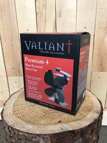 Valiant Premium IV 4-Blade Heat Powered Log Burner & Stove Fan (FIR361)